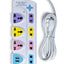 Electric Power strip - 2500 watt, 10 A/220-250V , with 7 Outlet , 1.5M cable , 2 Port USB and for Laptop, PC, MacBook , Home and Office Electrical appliances and Mobile charger