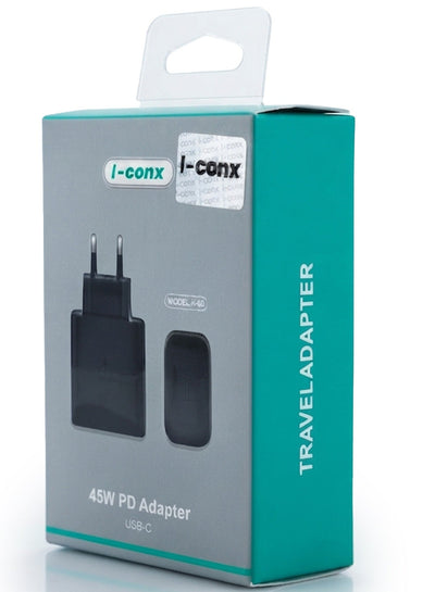 45W PD Fast Wall Charger – USB-C Power Delivery Travel Adapter, Super Fast Type-C Charging Plug with Smart Protection fo
