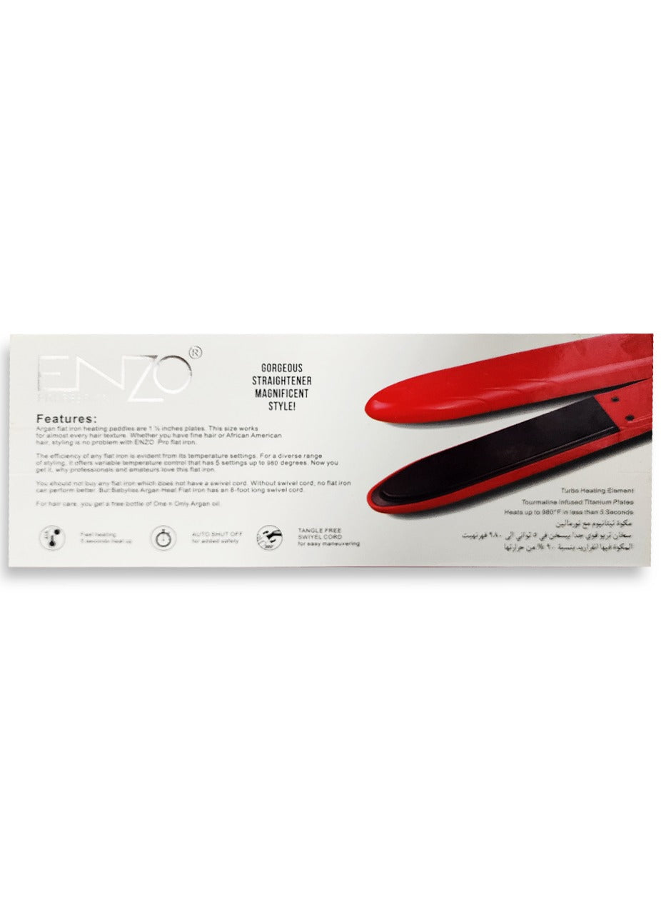 ENZO EN-3003 Newest Professional ionic Steam Flat Iron Straightener Ceramic Titanium Hair Straightener