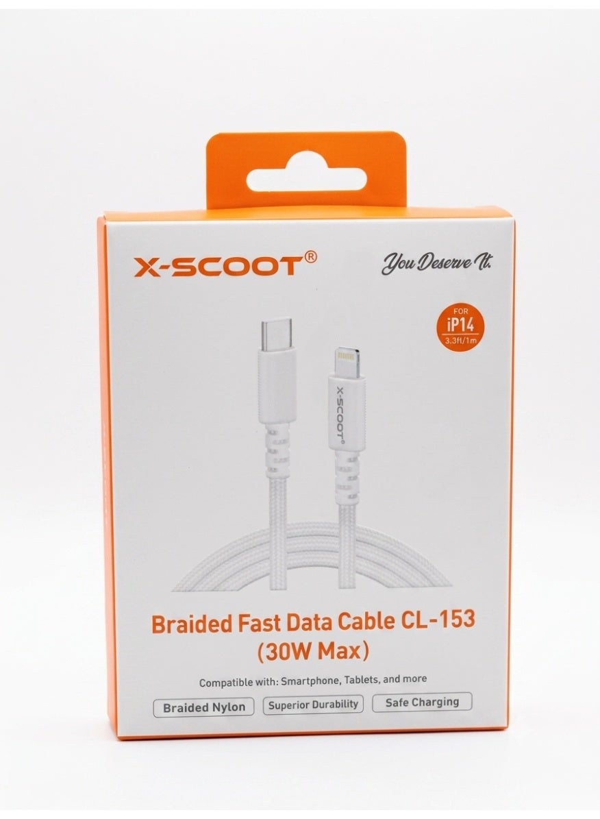 كابل شحن سريع X-SCOOT زاوية جانبية