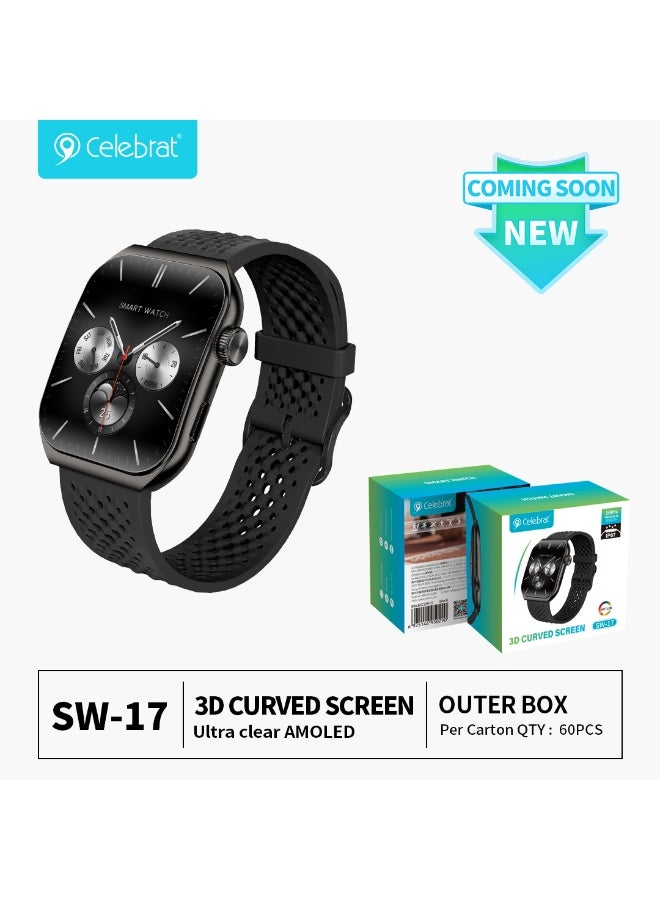 SW-17 AMOLED Smart Watch with 1.96" HD Display, Bluetooth Calling, AI Voice Assistant, Heart Rate & Sleep Monitor, 100+ 