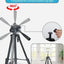 Adjustable Tripod Stand KP-2201 with 360° Rotating Head, Extendable Height, Universal Clamp for Camera, Mobile & Ring Li