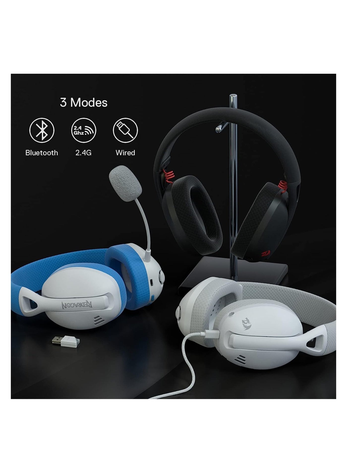 تفاصيل السماعة والمايك في Redragon H848