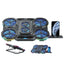 Standard Laptop Cooler Support ICE-08 With 10 RGB Lighting Modes , LCD Screen - With blue Led of fans , 2USB ports & 7 Levels And mobile phone holder ( 410x285x40mm )