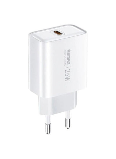 شاحن REMAX RP-U137 PD قوة 25W منفذ Type-C أبيض