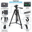 Black Lightweight Tripod 3366 Aluminium Tripod Stand, Mobile and Cameras , Extendable , 360 degree rotatable , compatible with the majority of the devices like SLR, DSLR, DVR and Video Cameras, Smartphones