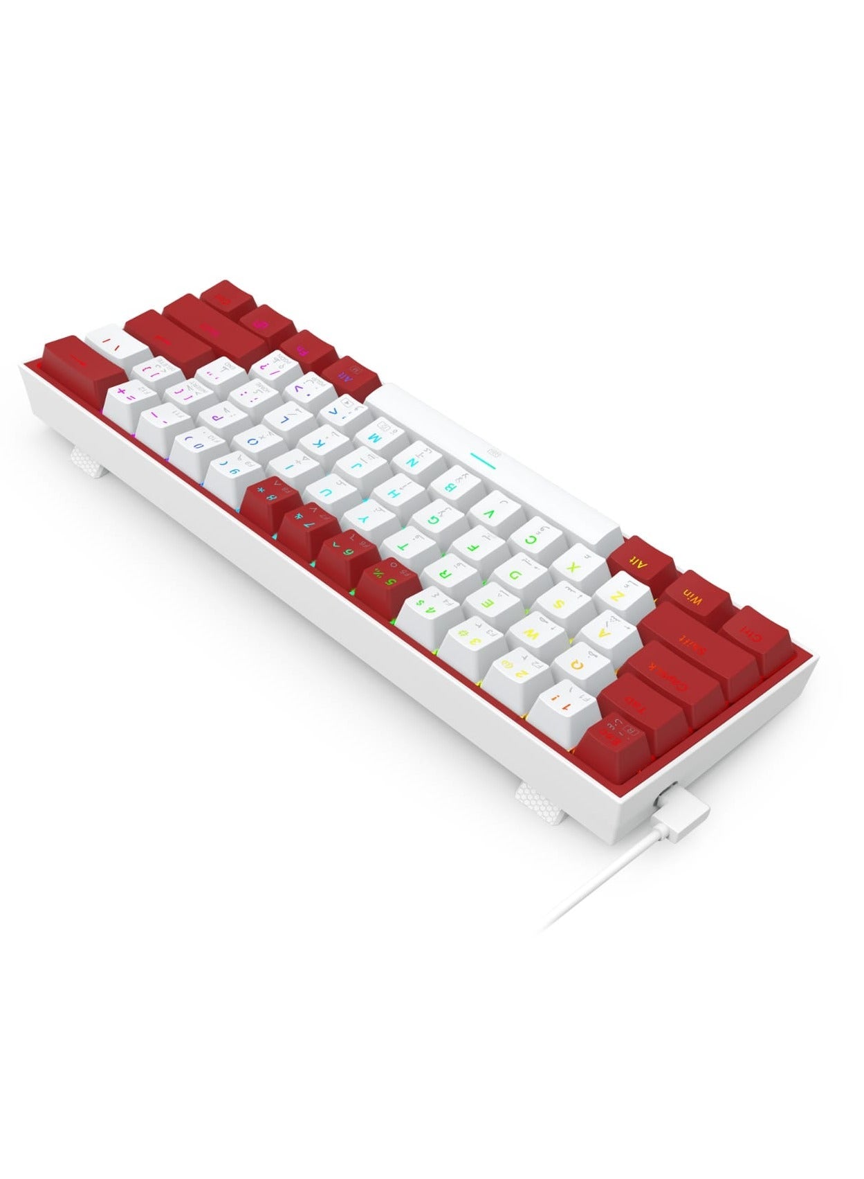 كيبورد جيمنج REDRAGON K617 FIZZ ميكانيكال 60% مفاتيح حمراء RGB