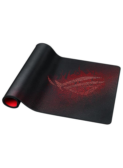 Large Mouse Pad ( 70x30x2mm ), HD Printing Style Desk Mat, Mouse and Keyboard Pad Extended, Water Proof Fabric Surface Mouse Pads for Desk, Anti-Slip Rubber Base (Black & Red Asus Desgin)