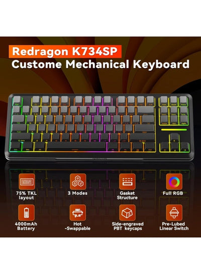 كيبورد جيمنج Redragon K734SP ميكانيكال TKL Wireless أسود