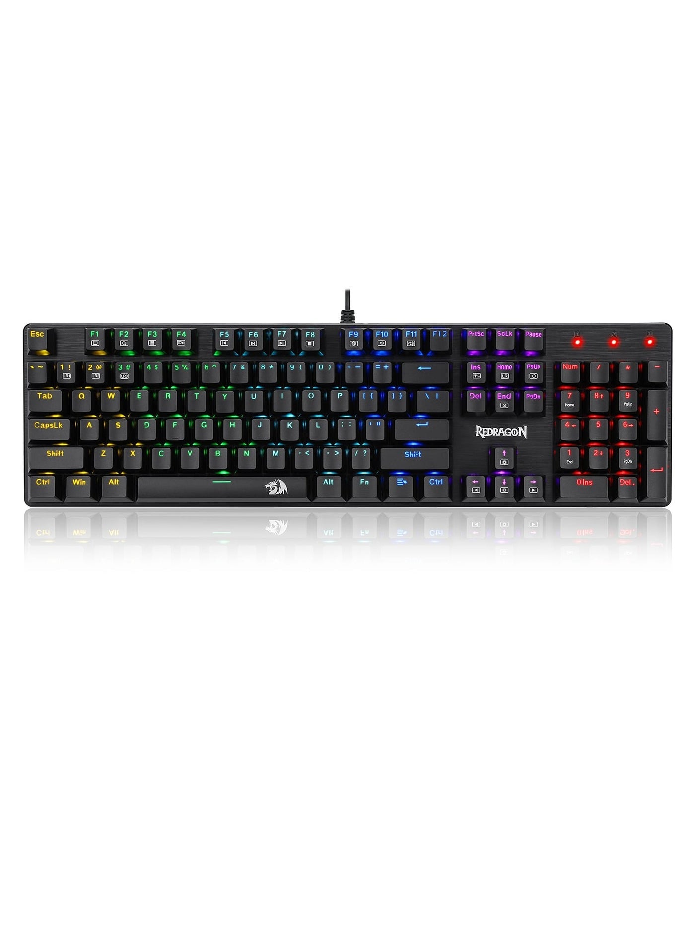كيبورد جيمنج Redragon K608E Valheim Elite ميكانيكال بمفاتيح سوداء أسود