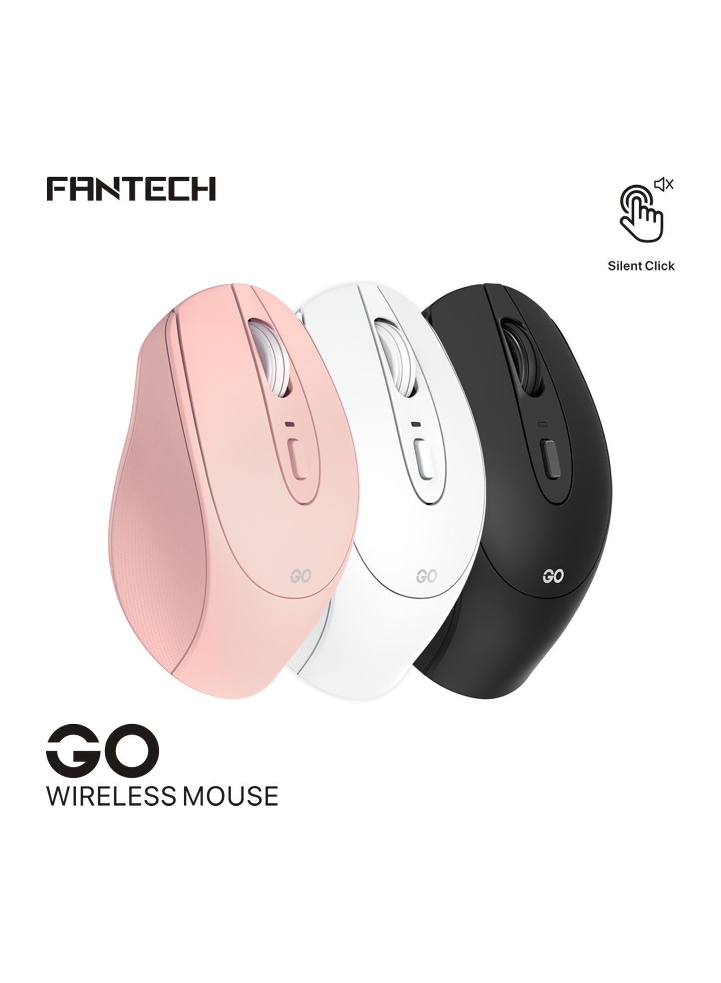 FANTECH W191 Wireless White Mouse with Silent Click , 1600dpi