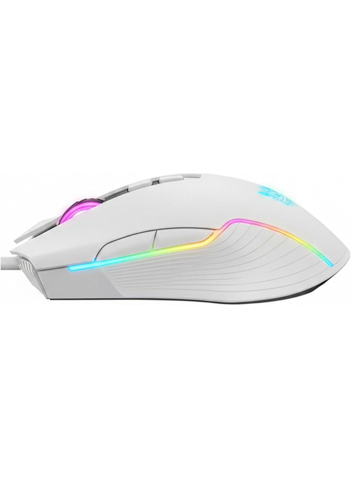 CW905 Wired RGB Gaming Mouse with Adjustable 6400DPI , 7 Buttons Optical USB Mouse, Ergonomic Symmetrical Design, Anti F