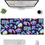 Psychedelic Revel Mushroom Mouse Pad Extended Large Gaming Mousepad XL Big Long Oversized Desk Mat Stitched Edges ( 70x3