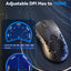 M617-LIT Bludhound light-weight Honeycomb Shell Wired Gaming Mouse, 10,000 DPI, 5 Buttons, Drag-Free Paracord, Type-C Ga
