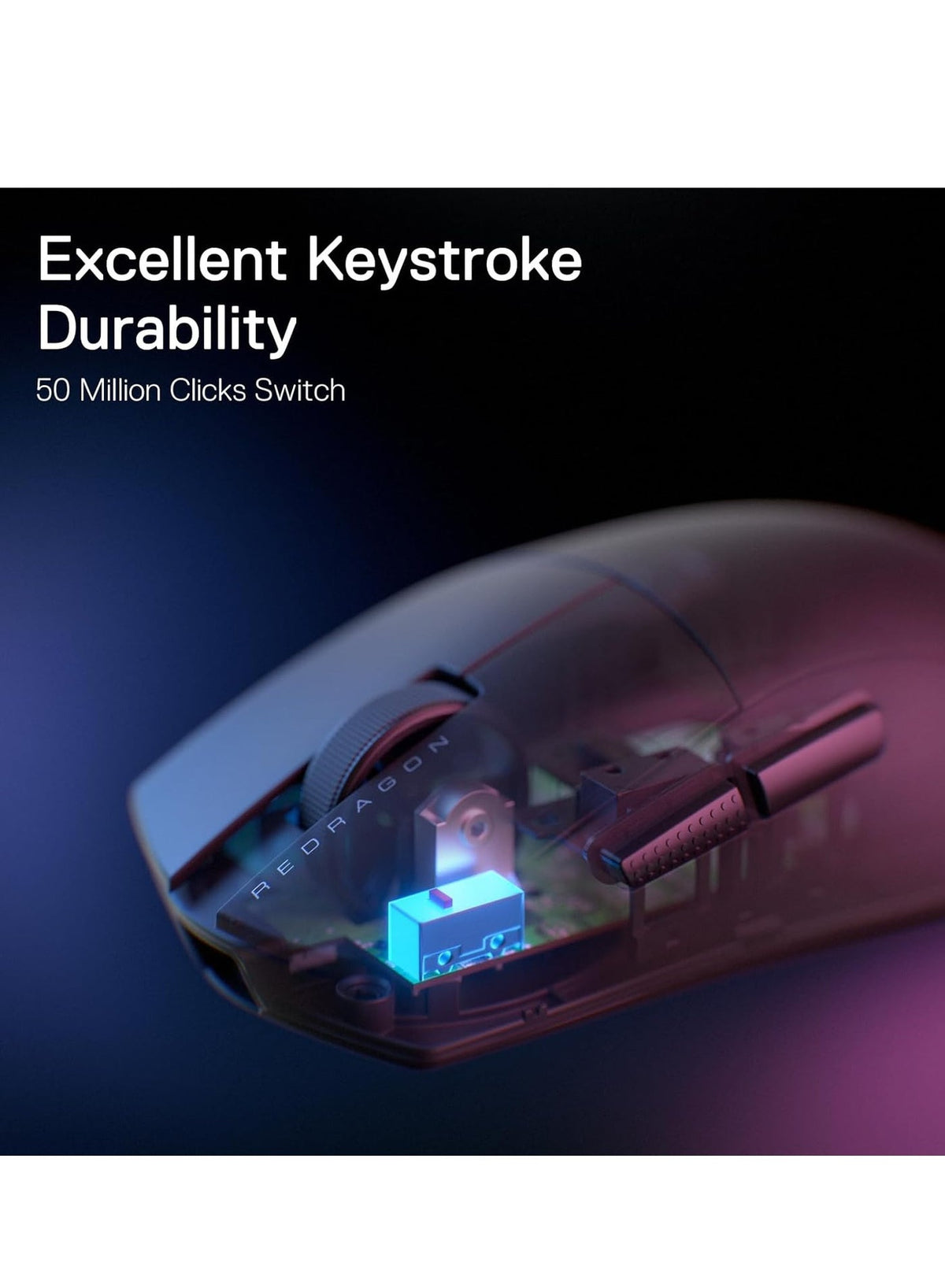 K1NG M724 Wired Gaming Mouse, 42G Ultra-Light 12,400 Max DPI Optical Gaming Mouse with 5 Programmable Buttons, Ergonomic
