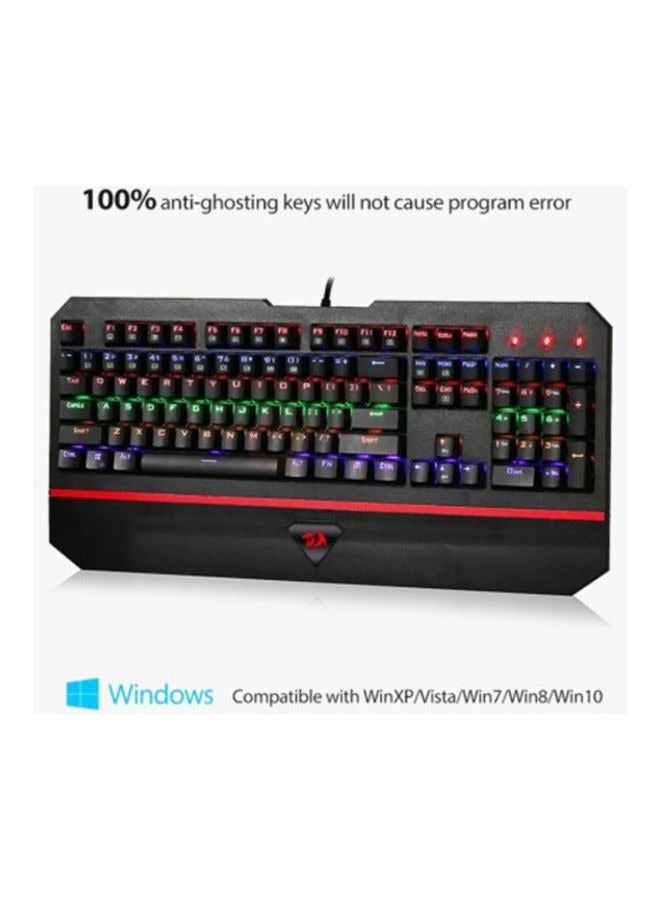 كيبورد جيمنج Redragon K558 Wired مزود بمفاتيح وسائط متعددة أسود