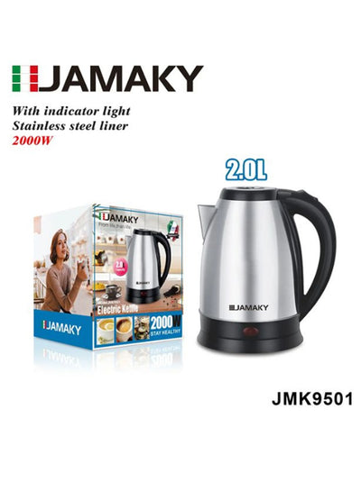 JAMAKY Italy Electric Kettle 2L - Stainless Steel Liner 2000W - JMK9501