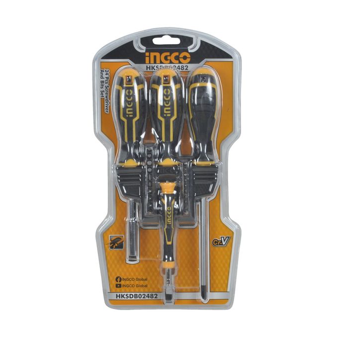 ingco HKSDB02482 Anko Multi Tooth and Screwdriver Set (24 Piece)