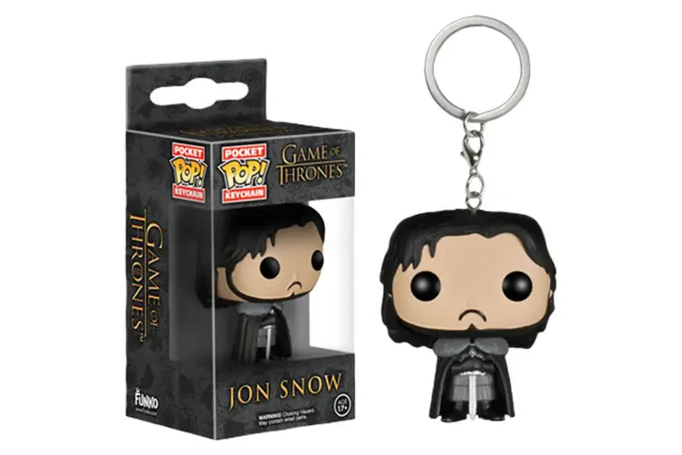 FUNKO POP Game Of Thrones Jon Snow Model Keychain Black/Beige/Grey