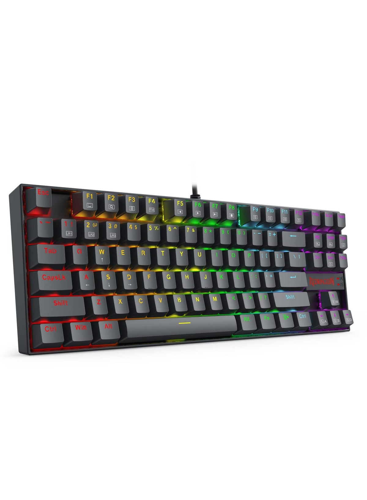 Kumara, Wired Rainbow Gaming Keyboard 60% , Swappable Compact Mechanical Keyboard Dedicated Arrow Keys, for PC and lapto