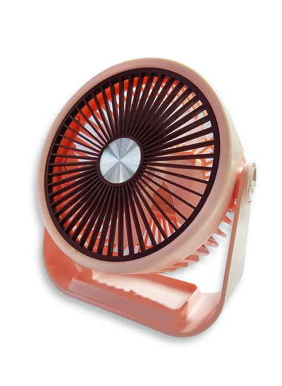 Portable Mini Fan USB Rechargeable Cute 4W Small Electric Fan For School (red)