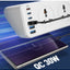 SC10610C Universal Power Strip with 10 AC Outlets & 6 USB Ports (33W PD + QC3.0), 2500W Surge Protection Extension Socke