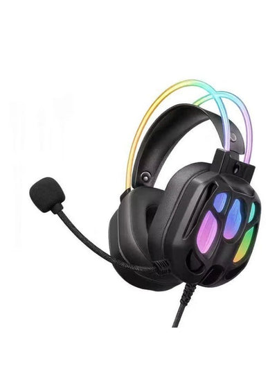X89 RGB Wired Gaming Headset with 360° Rotatable Noise Cancelling Microphone, 50mm Drivers, Immersive 3D Sound, Ergonomi
