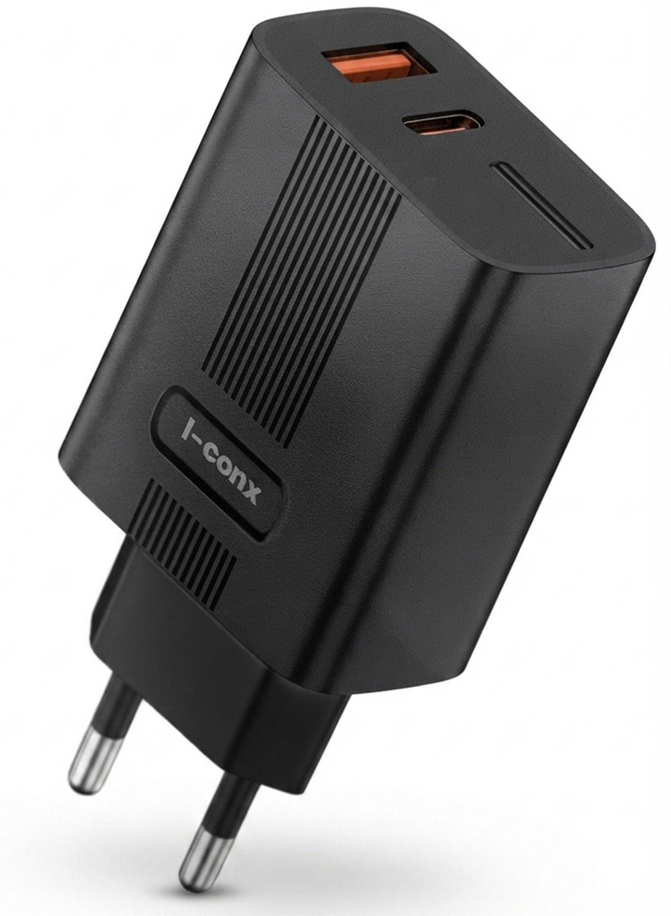 شاحن حائط I-conx K-49 قوة 25W تقنية PD+QC أسود