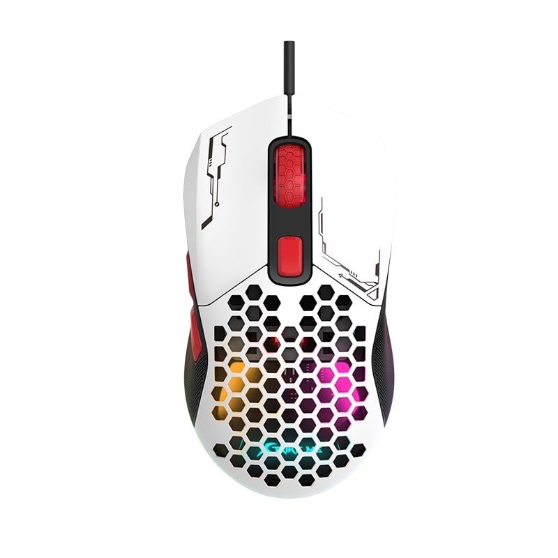 XTRIKE ME GM316W RGB Gaming Mouse – Optical Sensor 7,200 DPI – Only 67G (White)