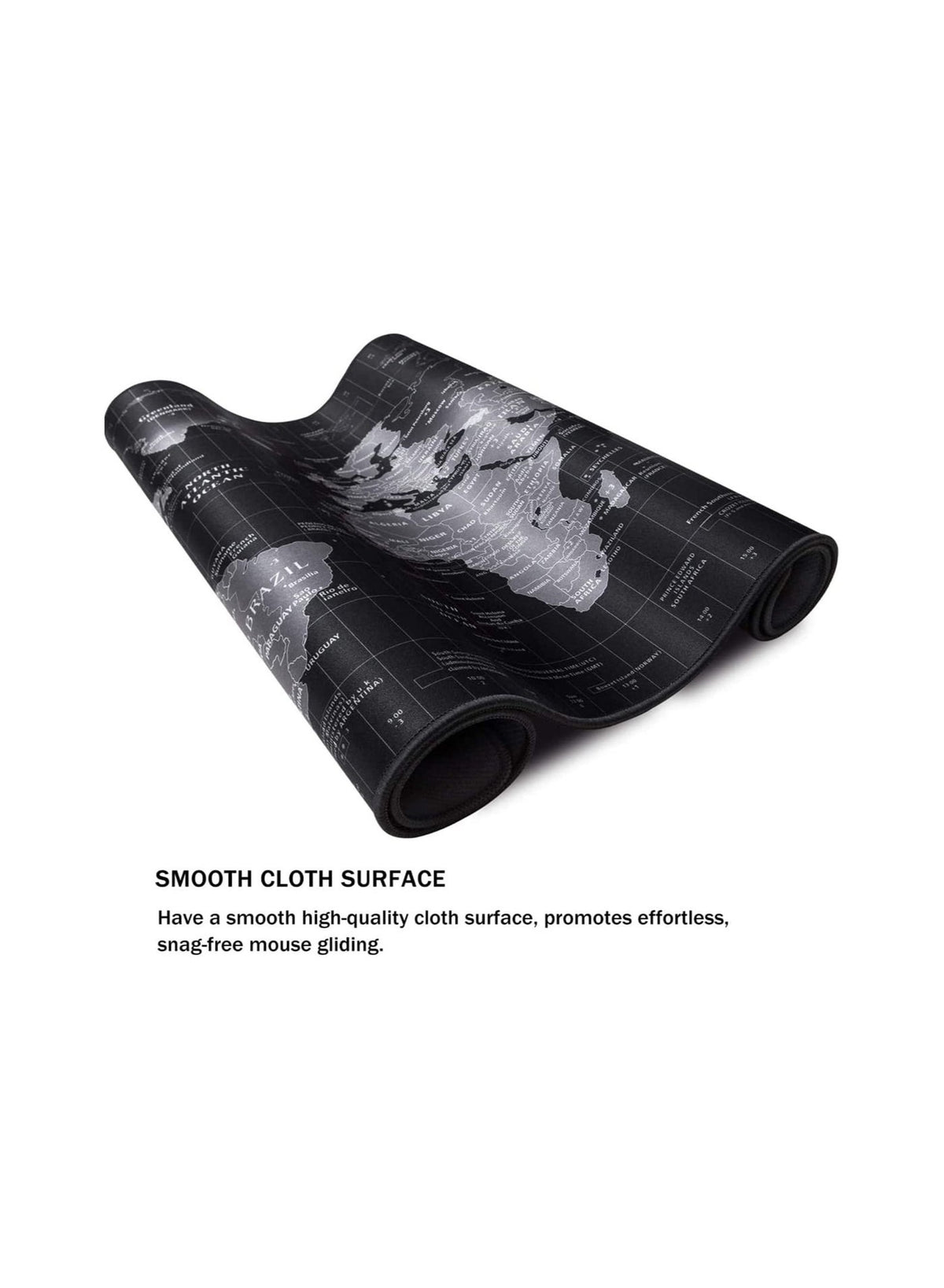World Map Gaming Mouse Pad - 700*300 mm Thick 3mm XXXL Extended Size - Anti Slip Base - Speed Edition