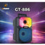 GT-886 Portable Speaker with Wired Microphone, 8-Inch Subwoofer, 8W Powerful Sound, 1200mAh Rechargeable Battery, RGB Li