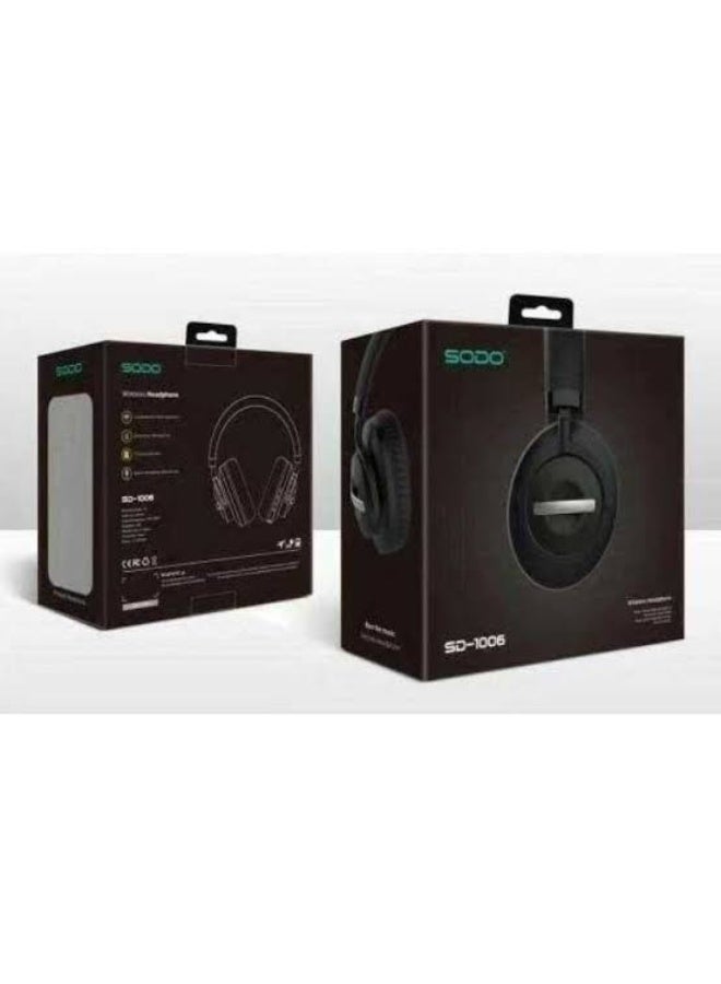 SD-1006 Wireless Bluetooth 5.1 Over-Ear Stereo Headphones with 40mm Dynamic Drivers, TF Card Slot, Built-In Microphone, 