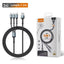 3 in 1 Fast Charging Cable 3.4A, LC93 1.2m USB to Type-C, Lightning & Micro Connectors, Durable PVC Design for Quick Cha