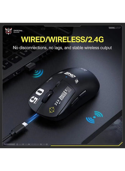 Advanced Tri-Mode Wireless Gaming Mouse, High-Precision Bluetooth, 2.4GHz Wireless & Wired Gaming Mouse for PC, Laptop, 