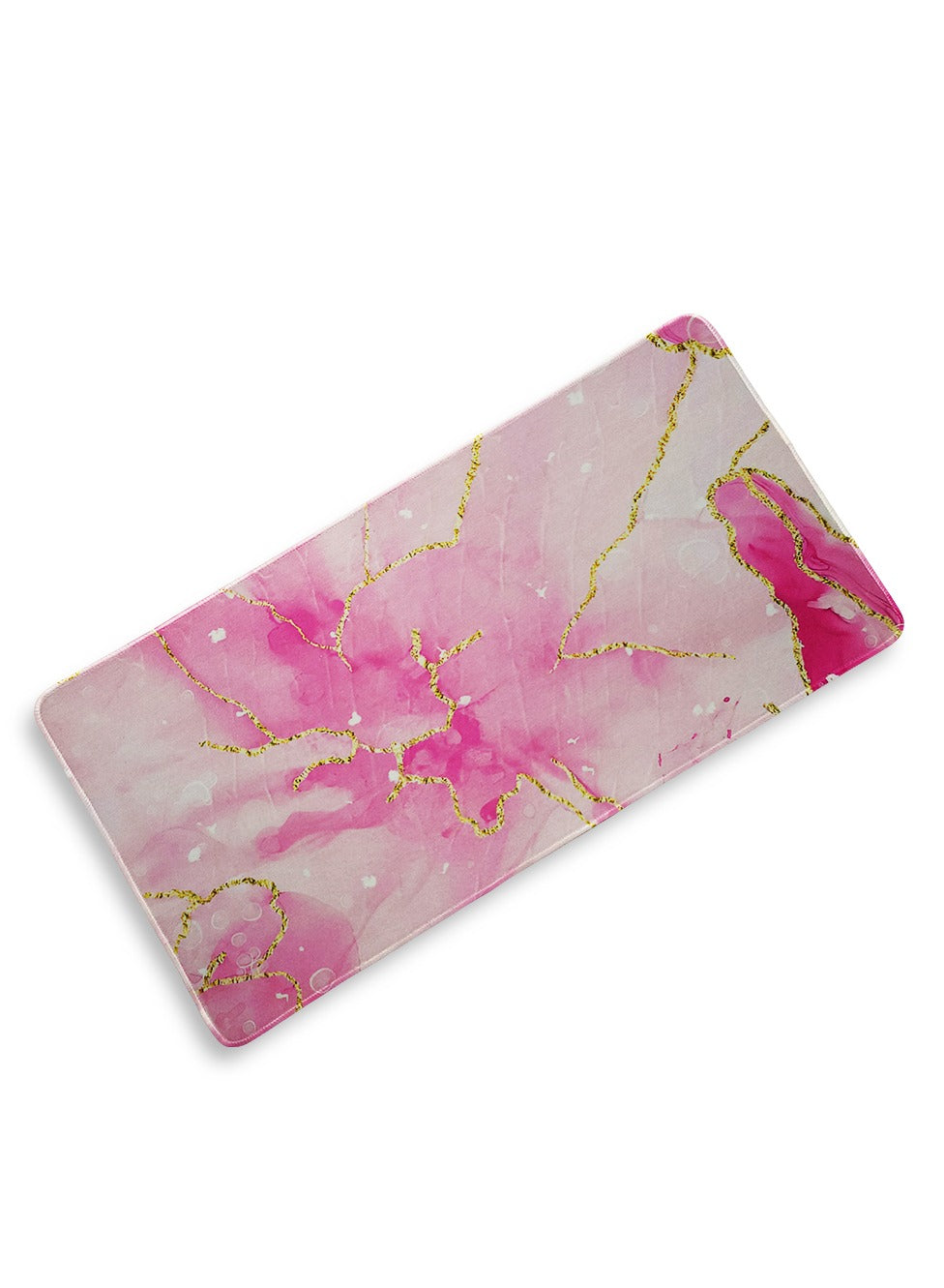 Large Mouse Pad, Pink Marble Theme (60cm x 30cm x 2mm), HD Print Pattern Desk Mat, Extended Mouse Pad and Keyboard Mouse Pads, Waterproof Fabric Surface Mouse Pads for Office, Anti-Slip Rubber Base