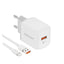 Super Fast VOOC Charger with Type-C Cable 25W , Compact & Powerful Wall Adapter , QC 3.0 Quick Charge, Safe Charging Pro