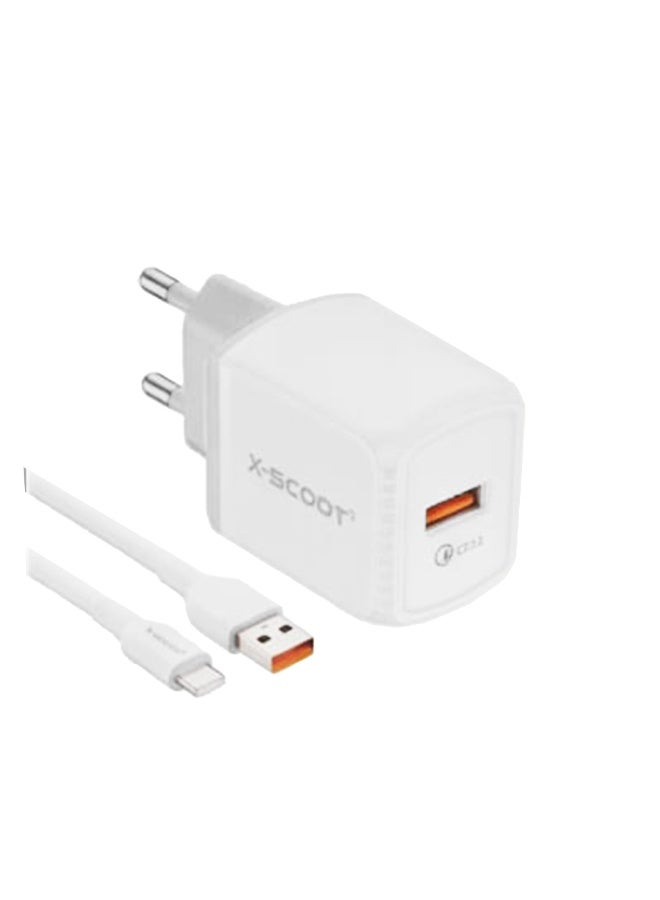 Super Fast VOOC Charger with Type-C Cable 25W , Compact & Powerful Wall Adapter , QC 3.0 Quick Charge, Safe Charging Pro