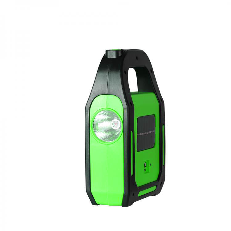 Power Master HB-9707A-1 Stage USB Output Rechargeable Solar Lamp Green