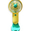 Portable Mini Fan USB Rechargeable Cute 5000MAH Small Electric Fan For School With Phone Holder , SQ2195 Yellow