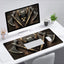 Axe Gaming Mouse Pad Warrior Skull Emblem Wood Grain Fantasy Mousepad XL Large Gaming Mouse Pad Laptop Keyboard Mat Desk