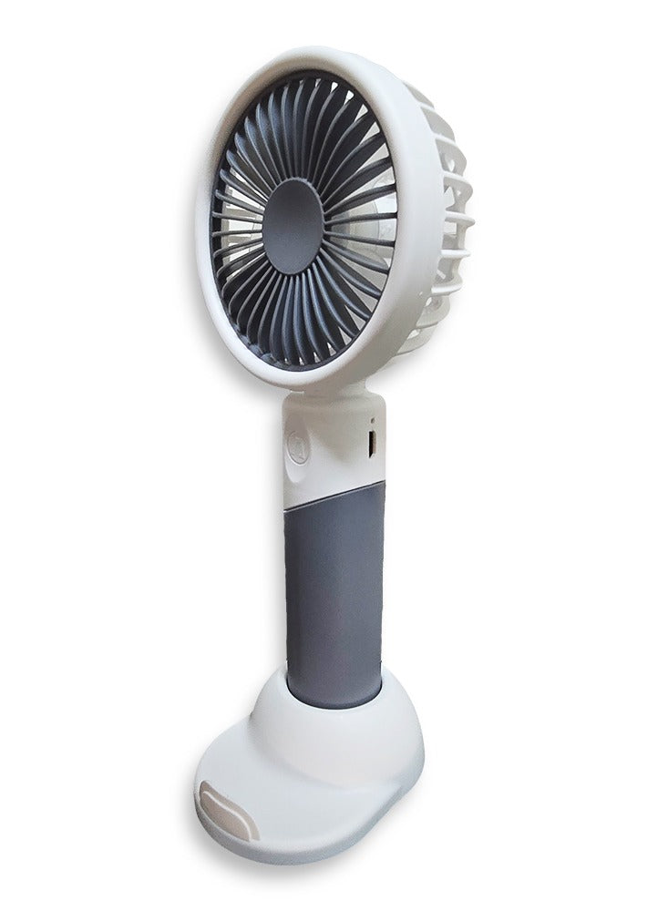 Portable Mini Fan USB Rechargeable Cute 2.5W Small Electric Fan For School ( Gray )