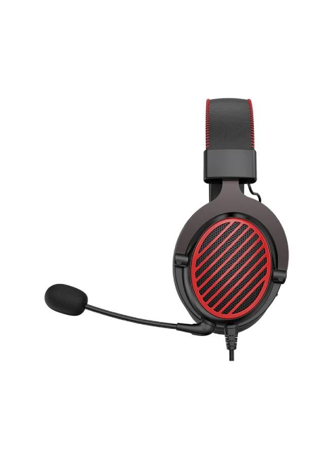سماعة جيمنج Redragon H540 LUNA بصوت محيطي 7.1 أسود وأحمر