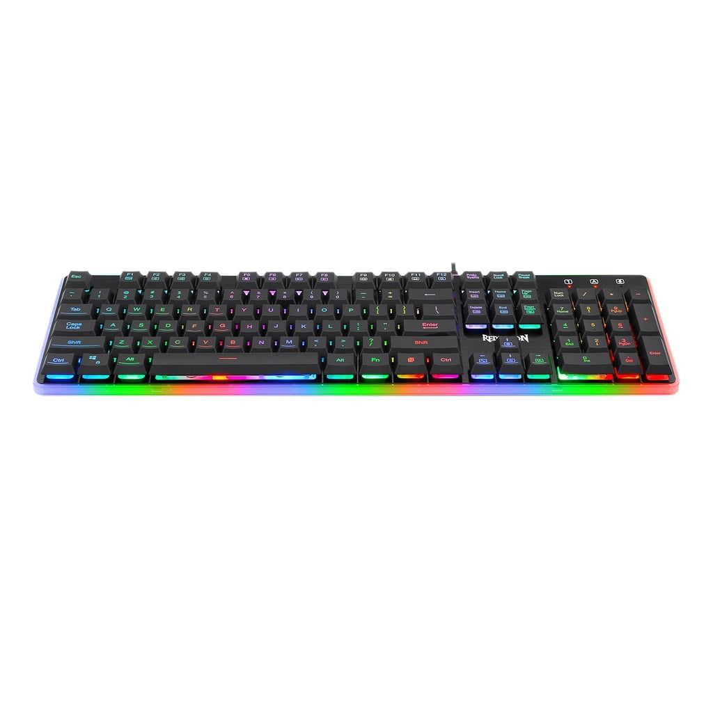 Redragon K509 Dyaus2 RGB Gaming Keyboard, 104 Key Quiet Low Profile Mechanical Feel