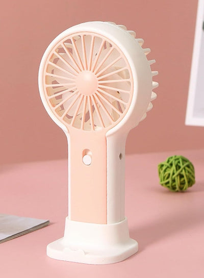 Portable Mini Fan USB Rechargeable Cute 1.5W Small Electric Fan For School ( Pink )