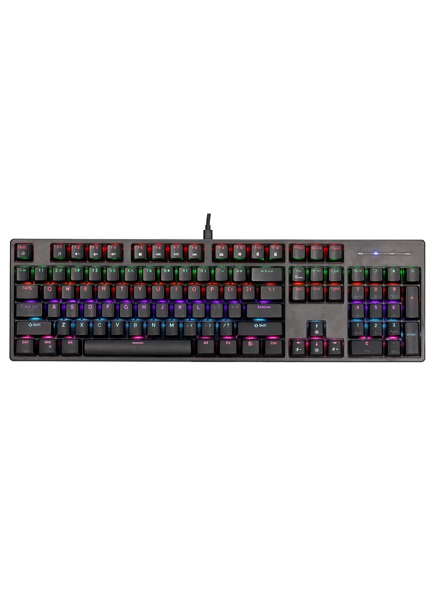 XTRIKE ME GK-918 Rainbow Backlight Blue Switch Mechanical Gaming Keyboard