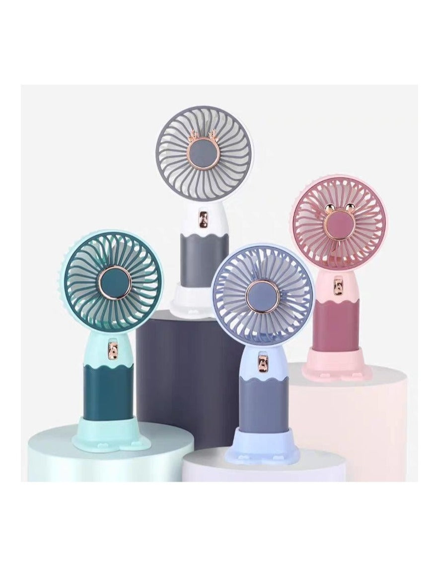 Generic Portable Mini Fan USB Rechargeable Cute 250MAH Small Electric Fan For School , ZB088A