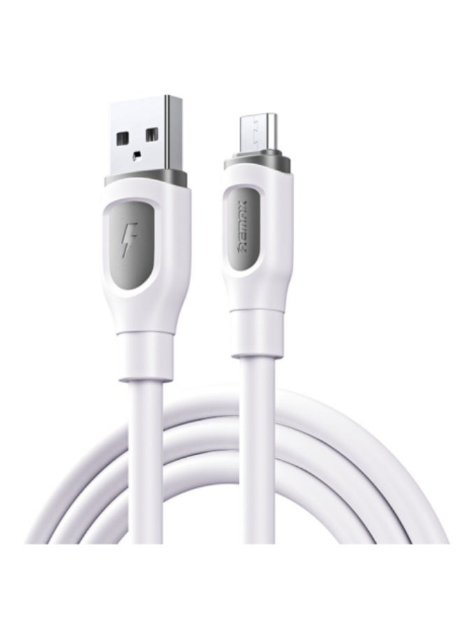 RC-C113 Ruinay Series USB to Micro Charging Data Cable, 1M, USB C, 3A Fast Charging, White