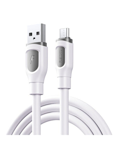 RC-C113 Ruinay Series USB to Micro Charging Data Cable, 1M, USB C, 3A Fast Charging, White