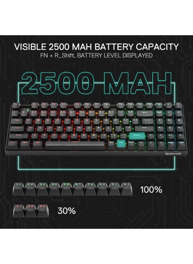 90% Wireless Rapid Trigger Magnetic Gaming Keyboard With 94 Keys Hall Effect Switches 8K Hyper-Polling Adjustable Actuat
