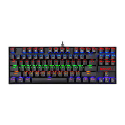 Redragon K552 KUMARA Rainbow Mechanical Gaming Keyboard, Blue Switches (Black)